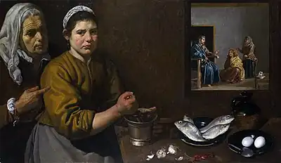 『マルタとマリアの家のキリスト』(1618年) ナショナル・ギャラリー (ロンドン)
