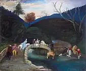 橋を渡る人々 (1901)