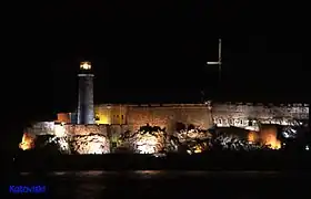 モーロ要塞（スペイン軍が建てた要塞）の夜景