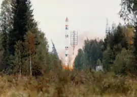 メテオール3気象衛星を打ち上げるツィクロン-3(プレセツク1991年8月15日)