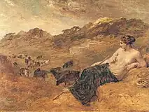 (絵画)"Cyrene and Cattle"