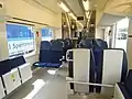 ČD650系の低床部車内