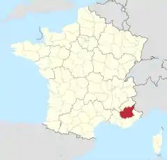 Alpes-de-Haute-Provenceの位置