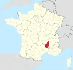 Ardècheの位置