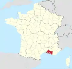 Bouches-du-Rhôneの位置