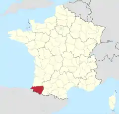Pyrénées-Atlantiquesの位置