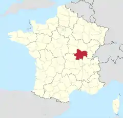 Saône-et-Loireの位置