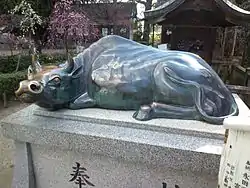 臥牛像（大阪府藤井寺市・道明寺天満宮）