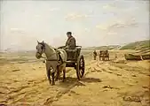 バルト海岸のエビ漁師