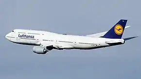 ルフトハンザ航空のボーイング747-8I