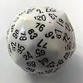 120面ダイス（六方二十面体）