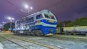 D14E形ディーゼル機関車（ザーラム駅構内）
