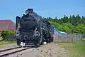 園内で静態保存されているD51形蒸気機関車