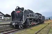 保存されているD51774号蒸気機関車