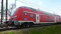 ヴェリム鉄道試験線のプッシュプル客車列車（2017年撮影）