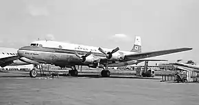 日本航空のDC-6B（JA6202 「City of Kyoto」号）