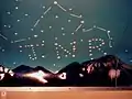 「ときめきの恋列車」の車内（星模様で描かれた「JNR」）