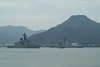 退役した「はるな」と舞鶴に転籍してきた「しらね」