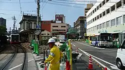 工事が進む駅前（2009年7月）