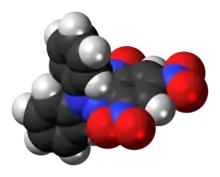 DPPH分子の空間充填モデル{{{画像alt1}}}