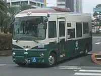 大分200か787公有民営方式で中津市が保有するラッピングバス「やまびこ号」