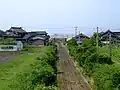 大山口駅東側600m付近から駅を見る