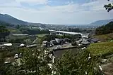 勝沼市街を見る（2018年10月撮影）