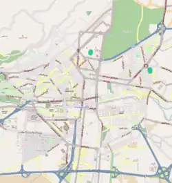 古代都市ダマスカスの位置(ダマスカス内)