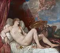 ティツィアーノと工房『ダナエ』1554年ごろ 美術史美術館所蔵