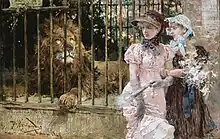 動物園の女性