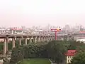 長江大橋から見る南京市内