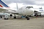 ダッソー メルキュール。737-100/200と同じJT8Dを搭載しているが、同機ではパイロンに装備されている。