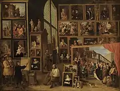 『レオポルト・ウィルヘルム大公の画廊』、シュライスハイム宮殿付属州立美術館所蔵。