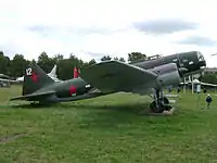 モニノの中央航空博物館で展示されるDB-3