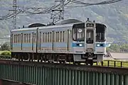 7008+7105で運転される7000系回送列車（2023年5月 市坪～北伊予間）