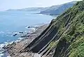 ナイフ状の岩