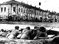 トゥーラ防衛戦において使用されているPzB39のコピー品1941年11月の撮影で、後掲の新聞記事の写真と同時に撮影されたもの