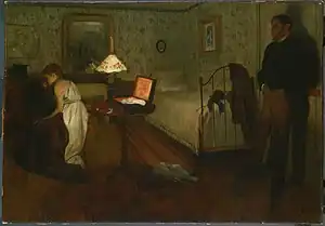 『室内（強姦）』(1868–1869) フィラデルフィア美術館"Intérieur(Le Viol)"