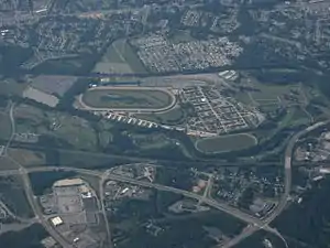 デラウェアパーク競馬場の航空写真