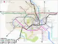 計画中の準高速鉄道のネットワーク（図中破線の3線）