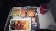 デルタ航空、成田発シンガポール行きの機内食(2015年11月)