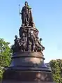 エカチェリーナ2世像。1873年、サンクトペテルブルク。
