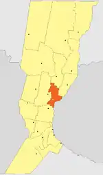 サンタフェ州内のサンタフェの位置の位置図