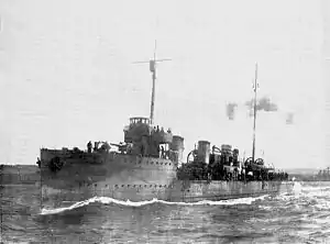 艦隊水雷艇「ヂェールスキイ」(1914年8月)。