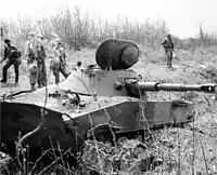 ベトナム戦争で撃破されたPT-76