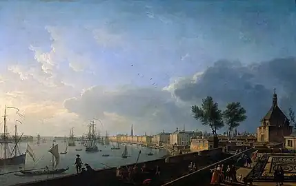 『トロンペット城からのボルドーの眺め』1759年