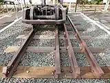特殊狭軌線台車・三軌間レール展示(2019年12月、別角度から)