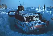 米海洋大気庁士官部隊で運用されるM29C。外部ヒーターが接続されている（1951年、アラスカ）