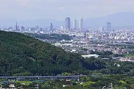 展望台から名古屋方面を望む