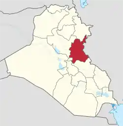 Location of ディヤーラー県Diyala Governorate